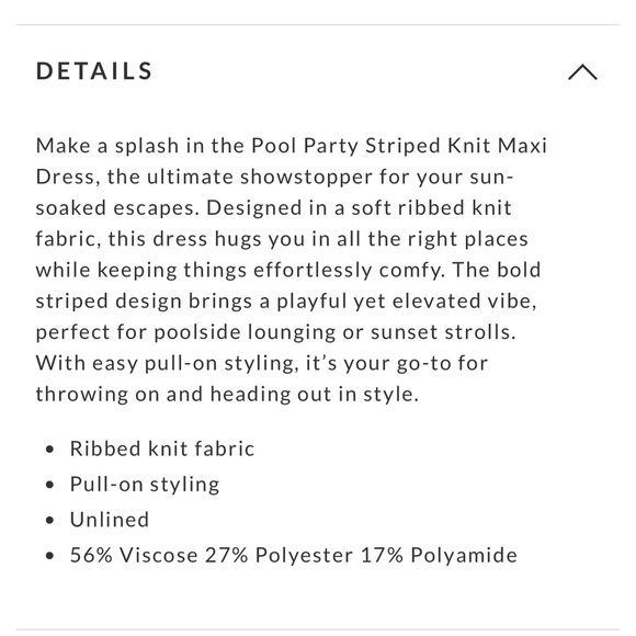 VICI Pool Party Striped Knit Maxi Dress XL - Picture 5 of 7